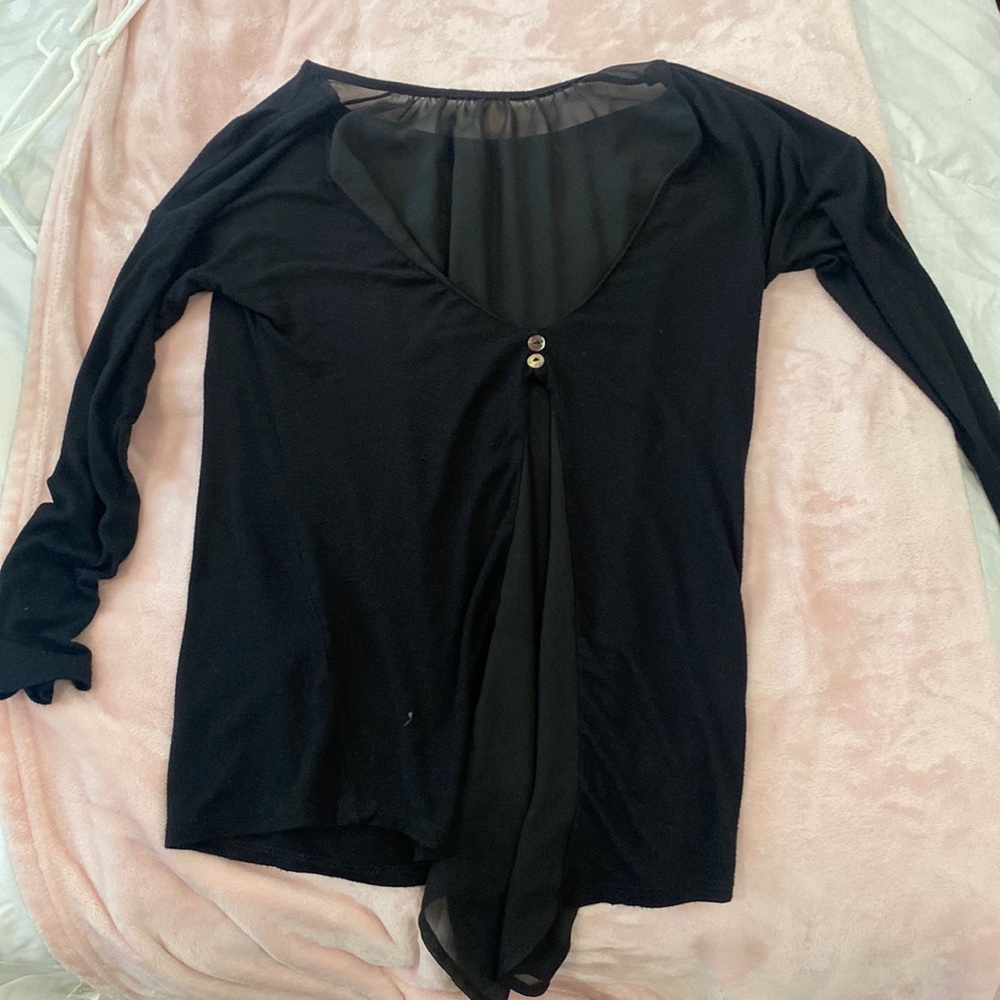 black long sleeve/mesh